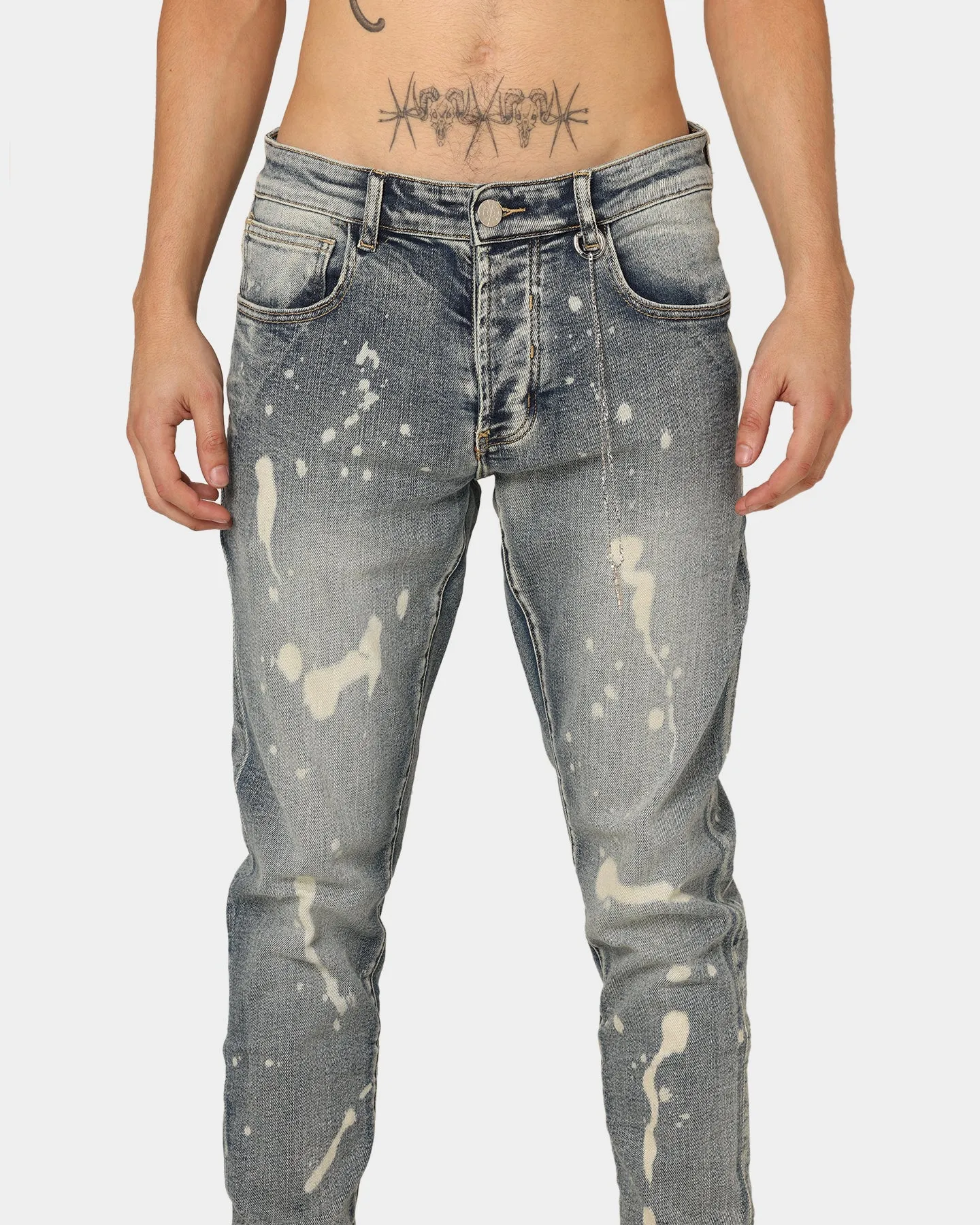 En Noir Inc Cash Denim 05 Jeans Blue/White Paint