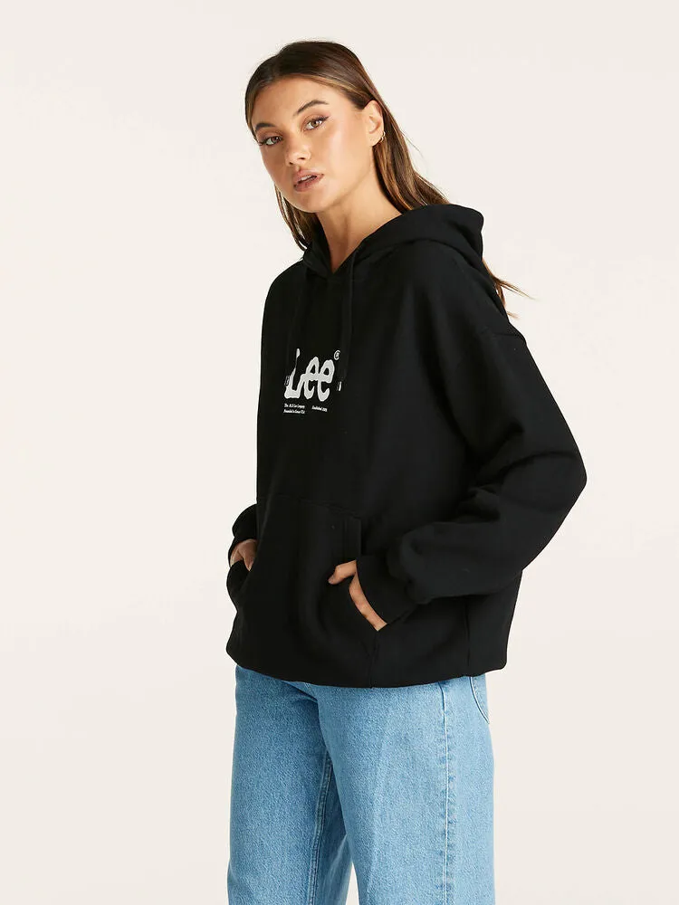 Est. Lee Baggy Hoodie - Black