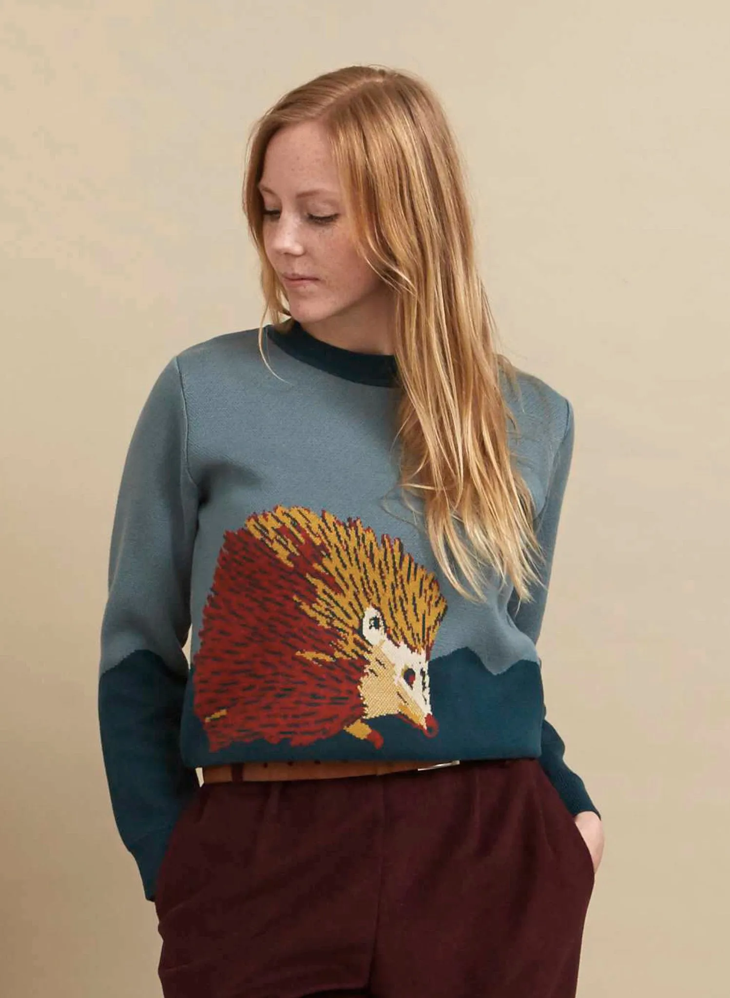 Esther - Mineral Blue Hedgehog Jumper