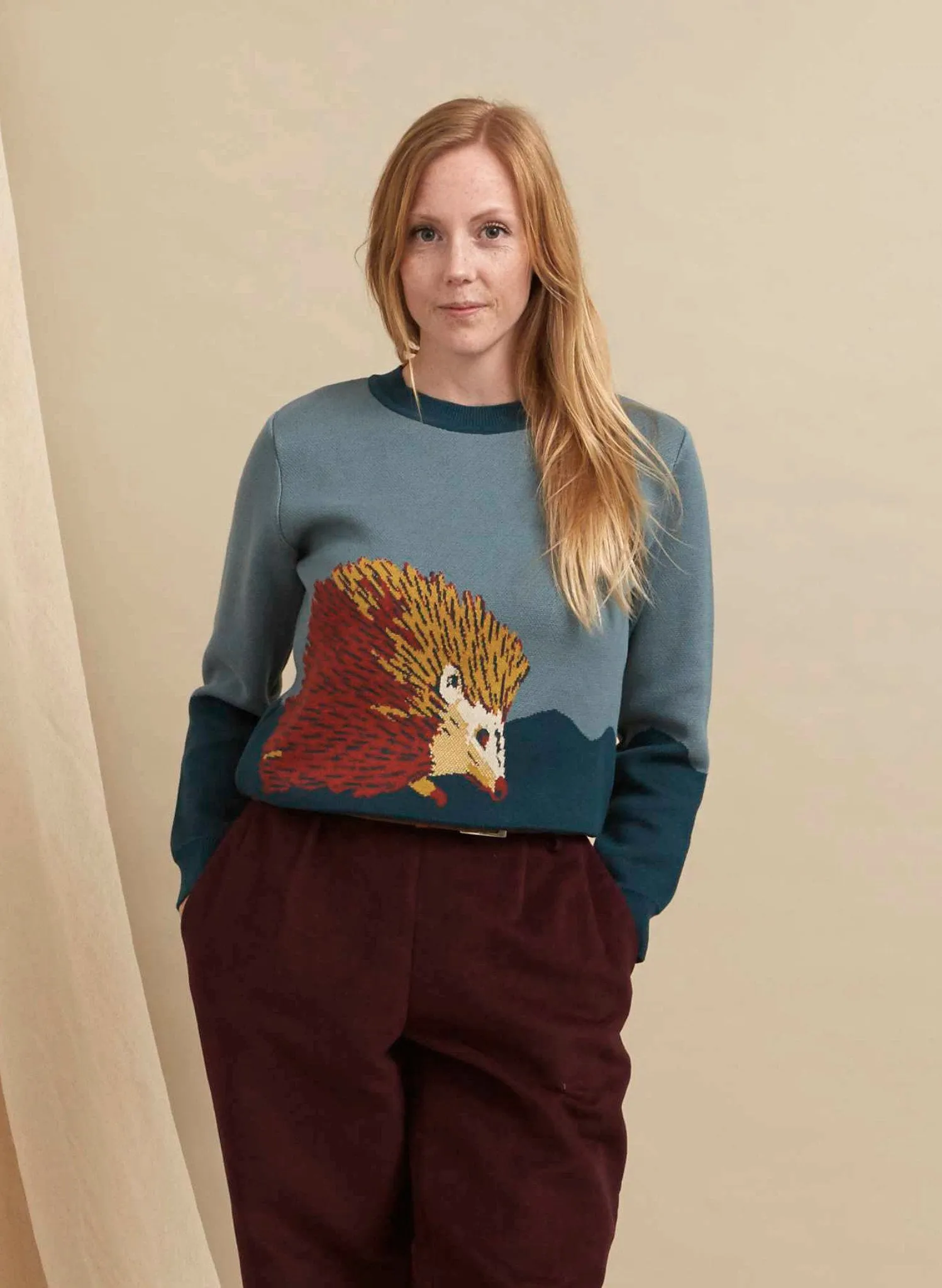 Esther - Mineral Blue Hedgehog Jumper