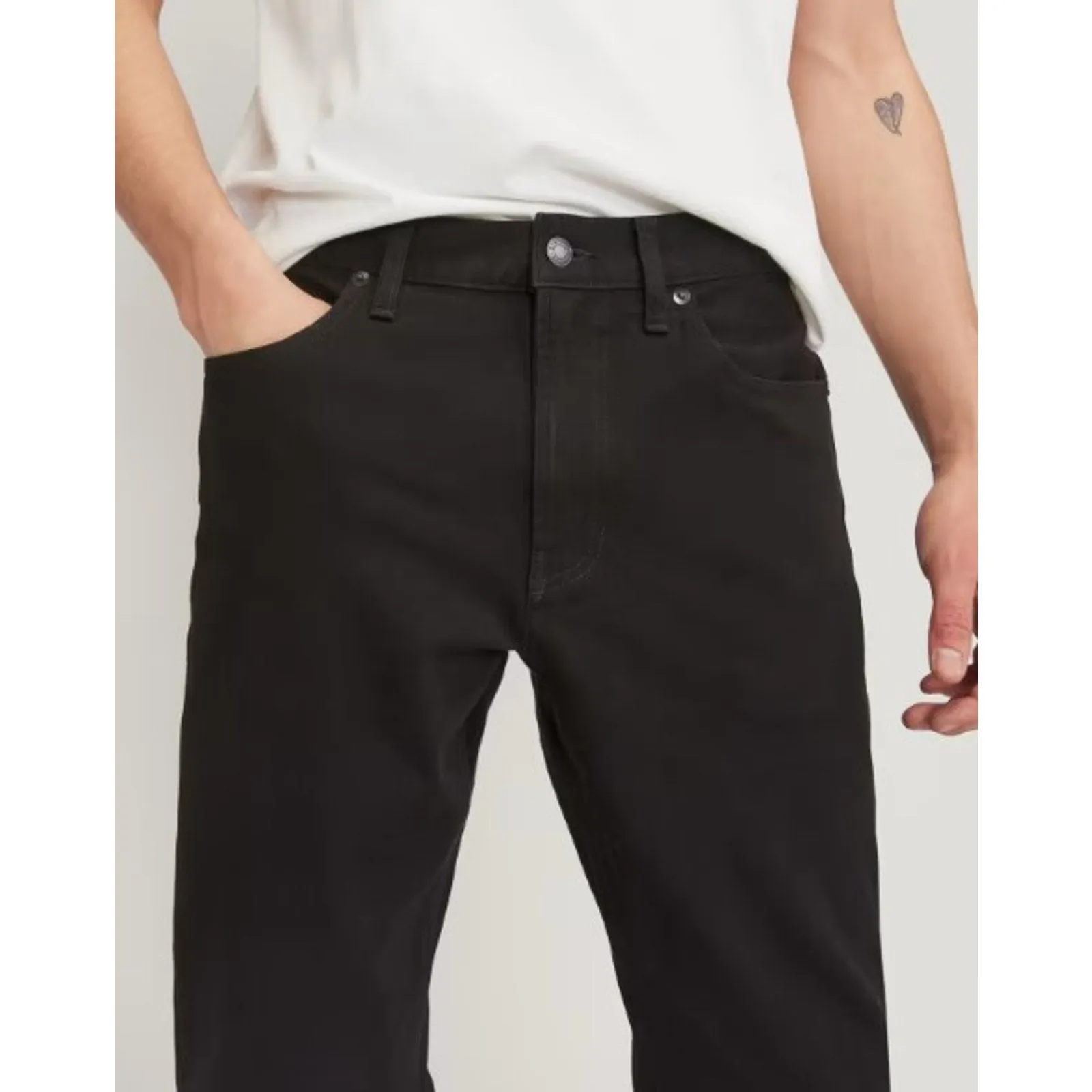 EVERLANE Men's Uniform 4-Way Stretch Organic Cotton Slim Jeans 33x28 Black