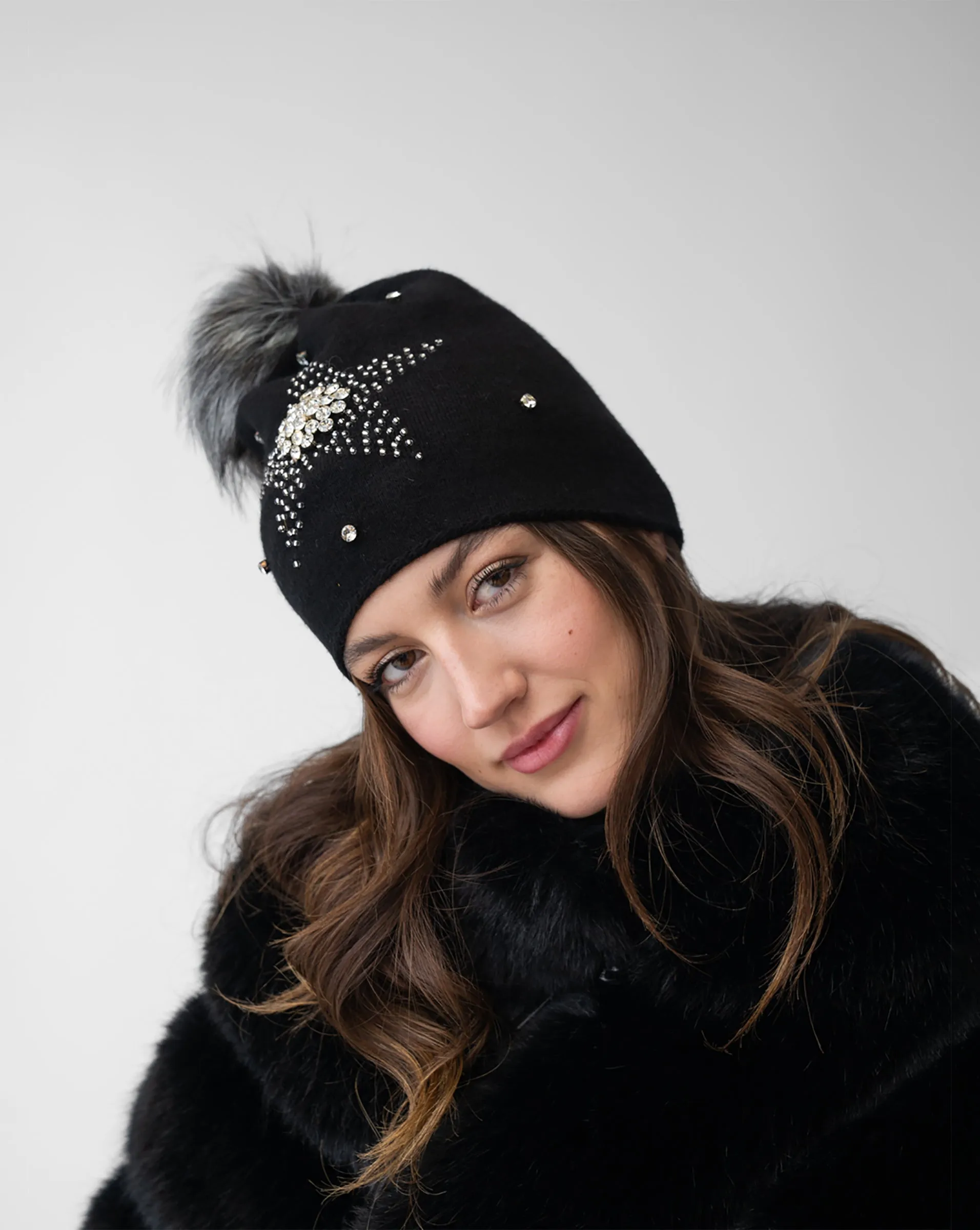 FINAL SALE - Crystal Embellished Star Hat