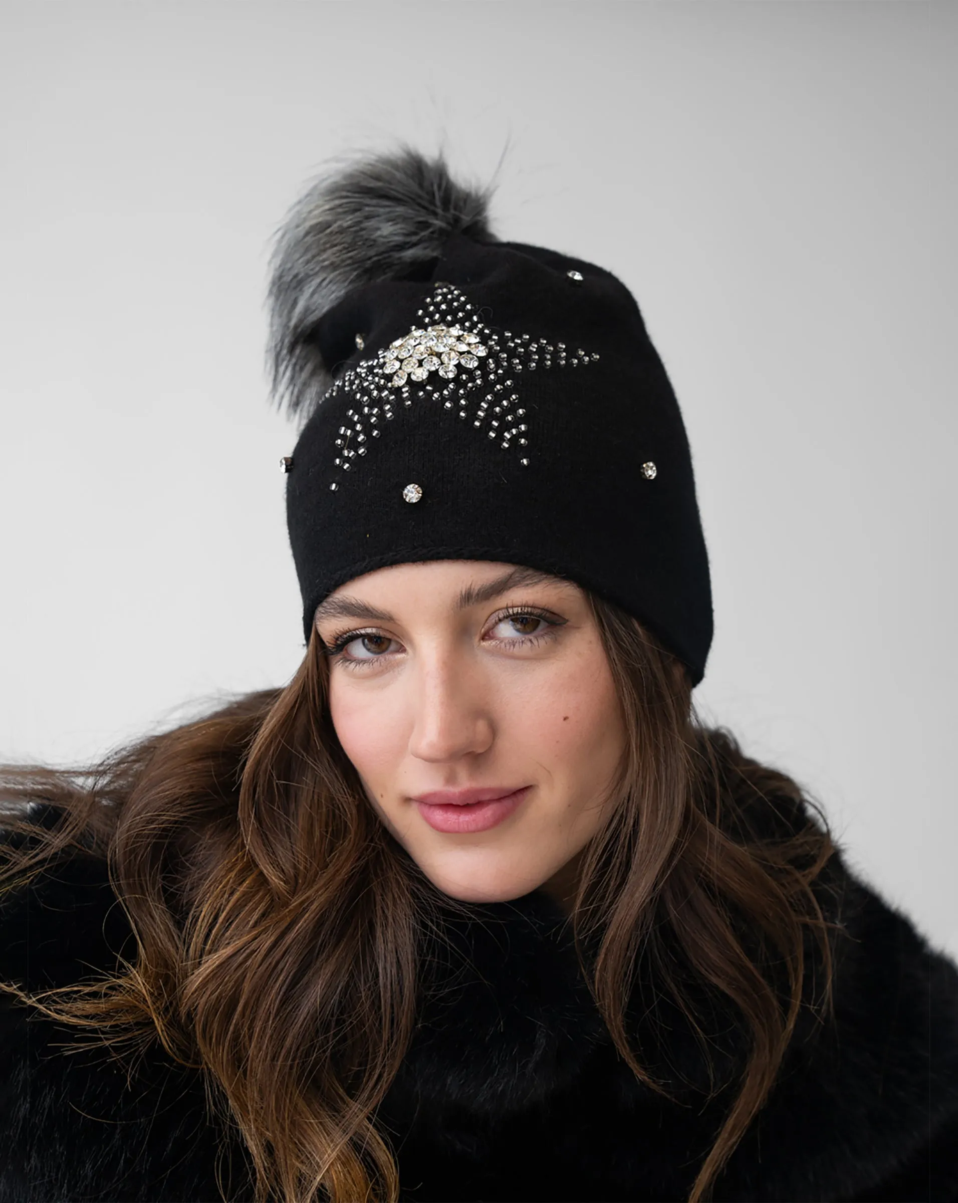 FINAL SALE - Crystal Embellished Star Hat