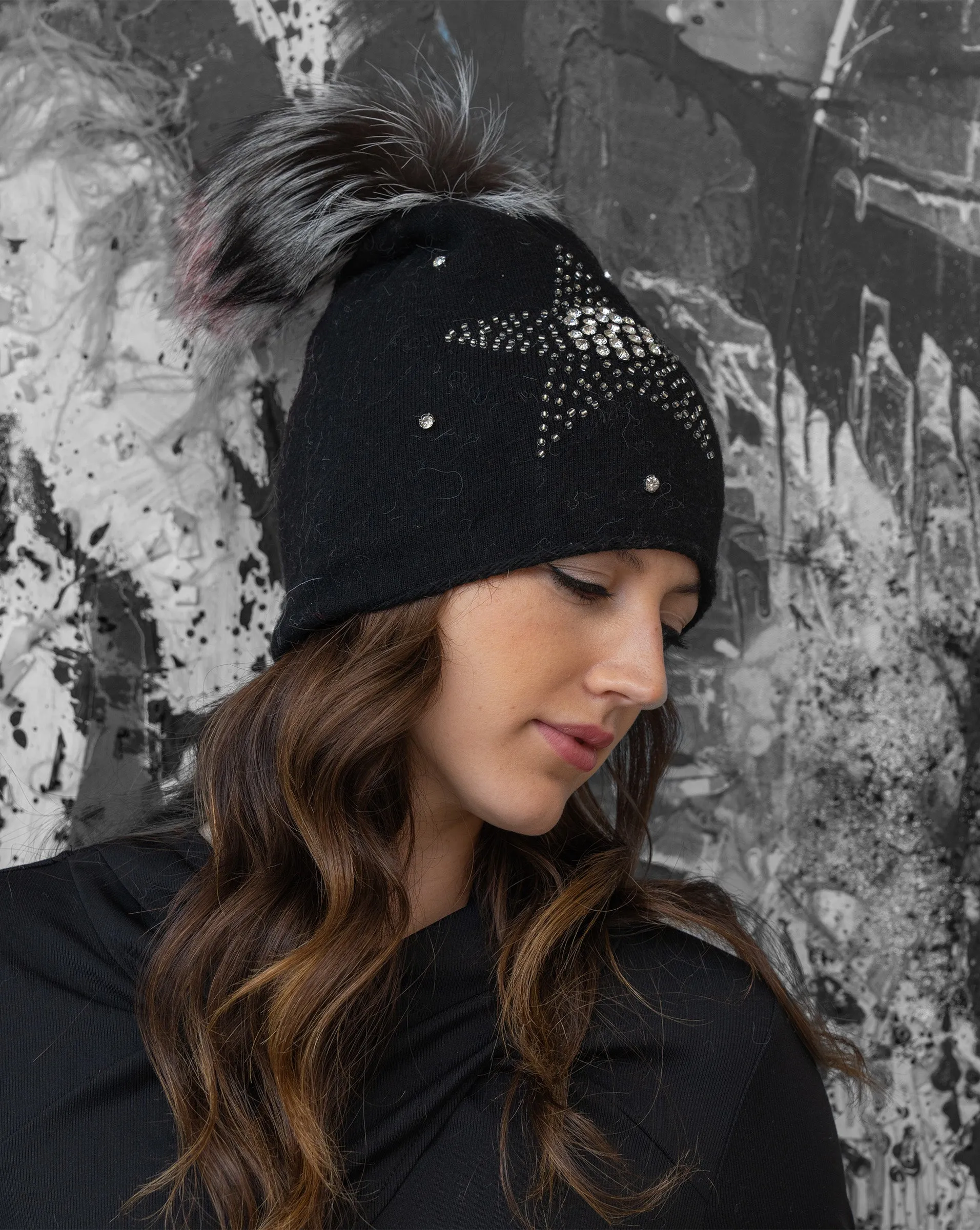 FINAL SALE - Crystal Embellished Star Hat