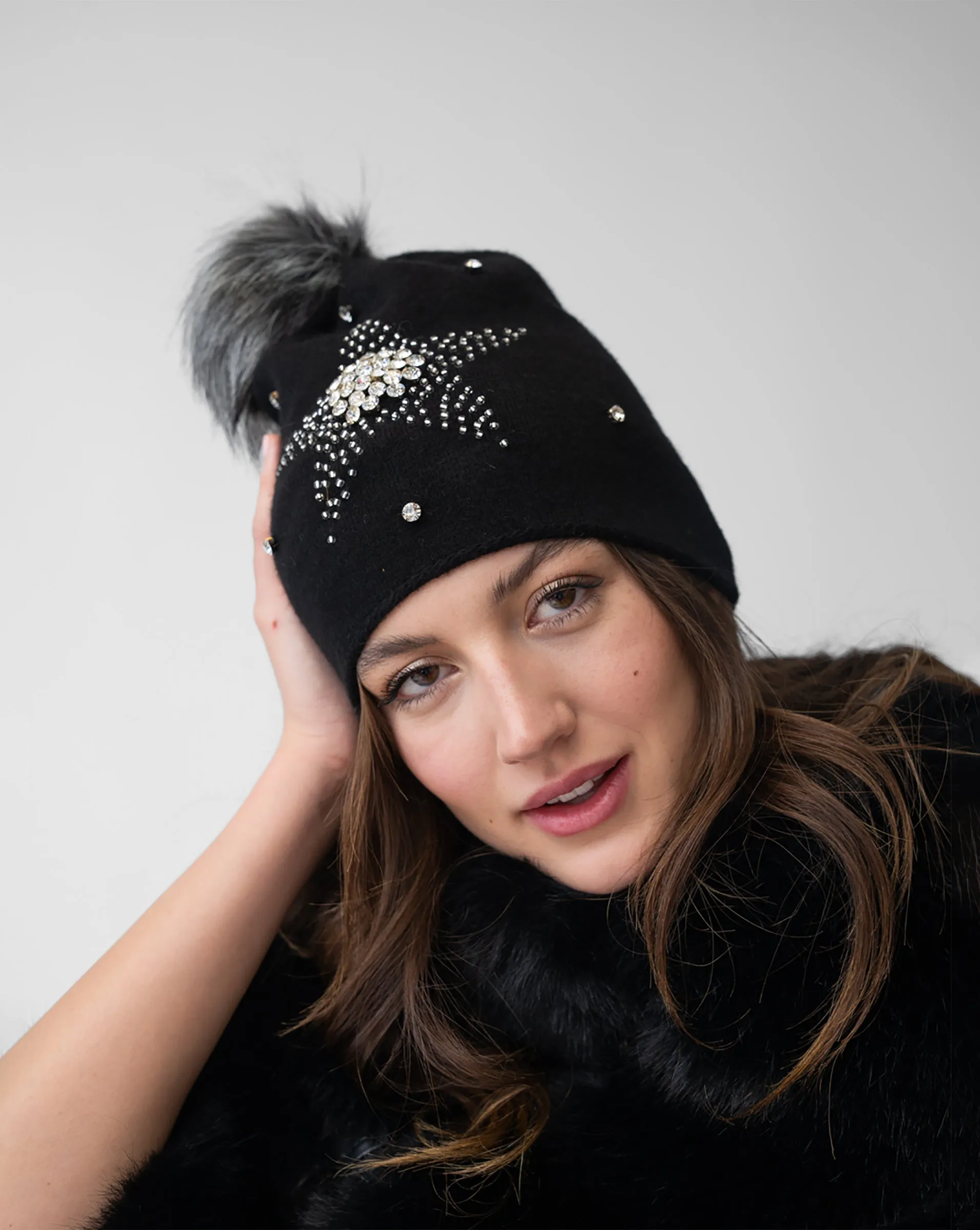 FINAL SALE - Crystal Embellished Star Hat