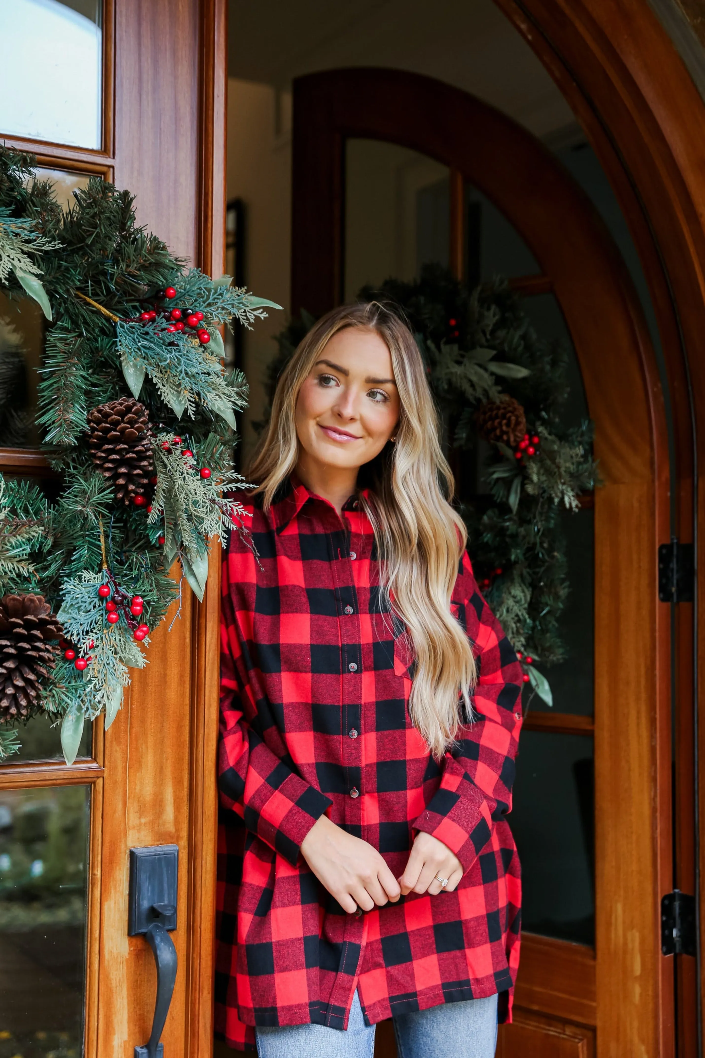 FINAL SALE - Kennedy Buffalo Check Plaid Oversized Flannel - DOORBUSTER