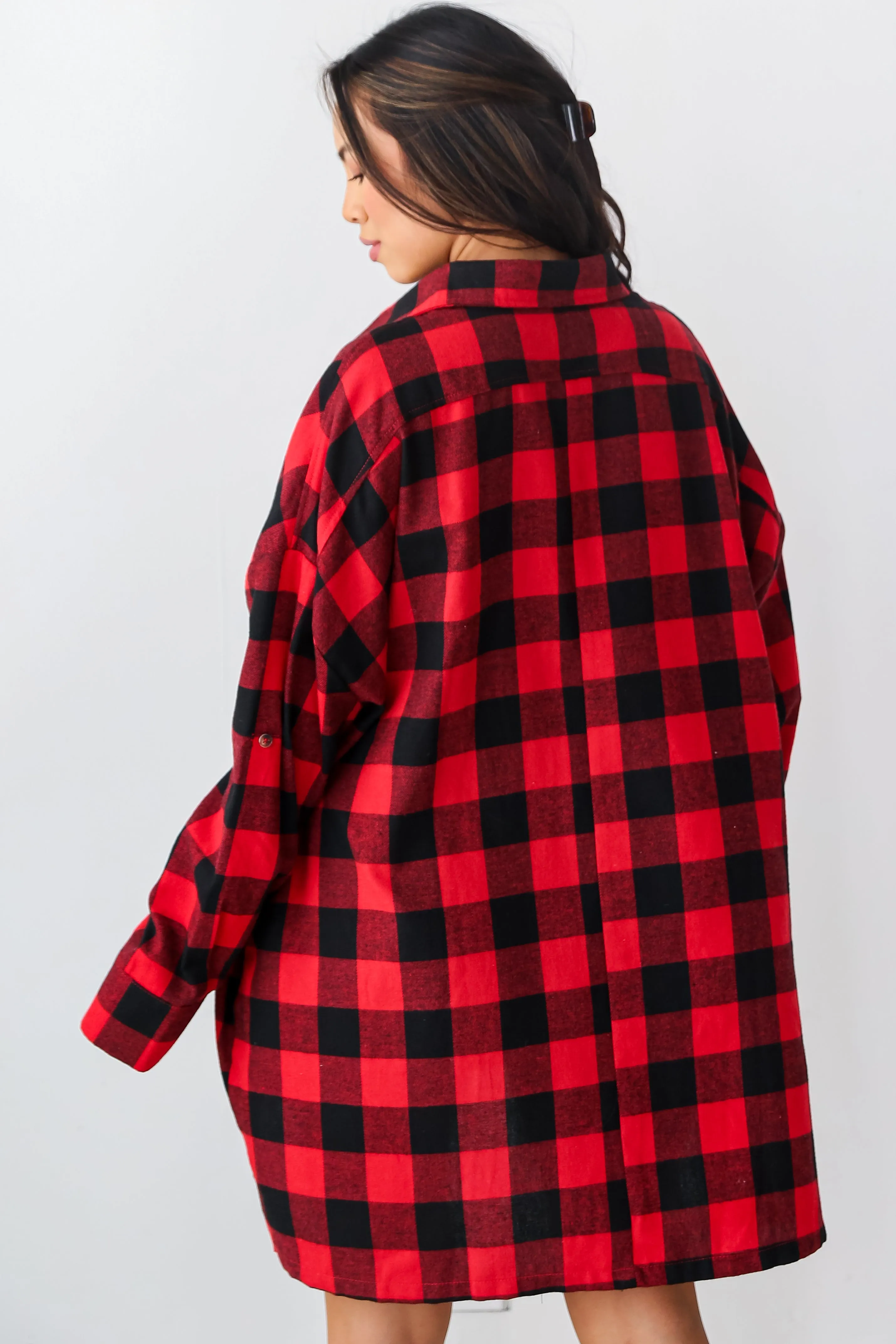 FINAL SALE - Kennedy Buffalo Check Plaid Oversized Flannel - DOORBUSTER