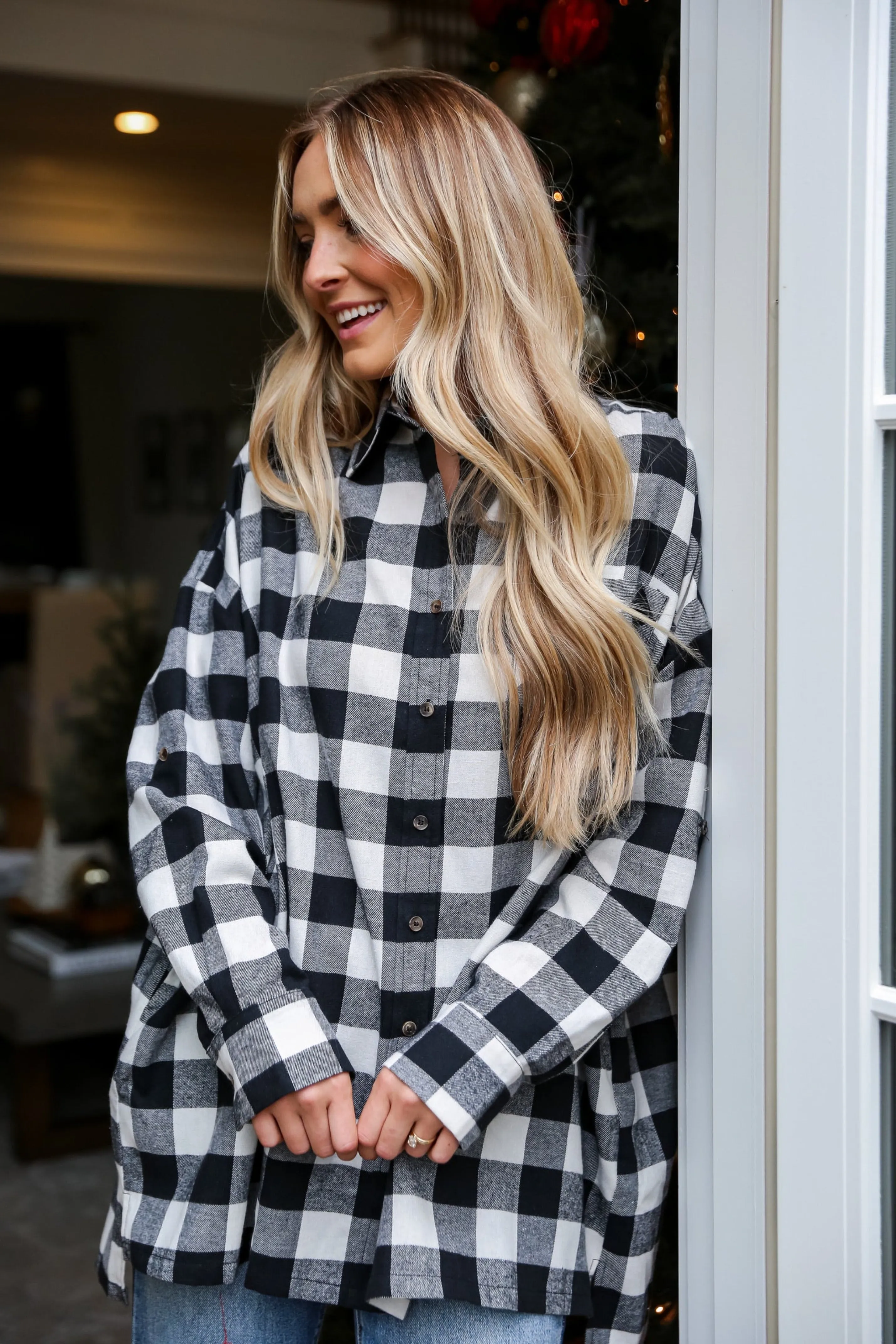 FINAL SALE - Kennedy Buffalo Check Plaid Oversized Flannel - DOORBUSTER