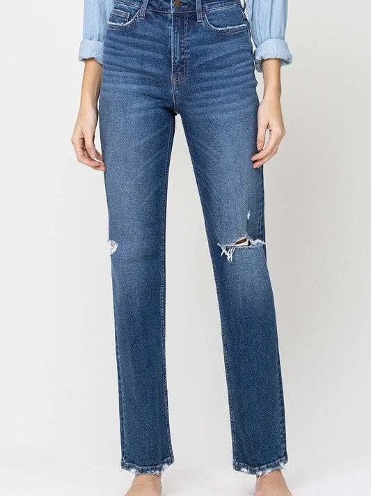 Flying Monkey Los Angeles Super High Rise Straight Leg Jeans