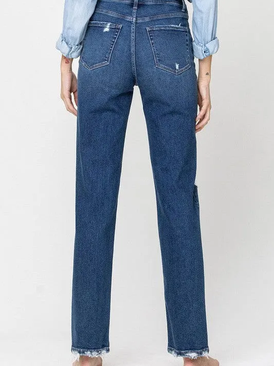 Flying Monkey Los Angeles Super High Rise Straight Leg Jeans