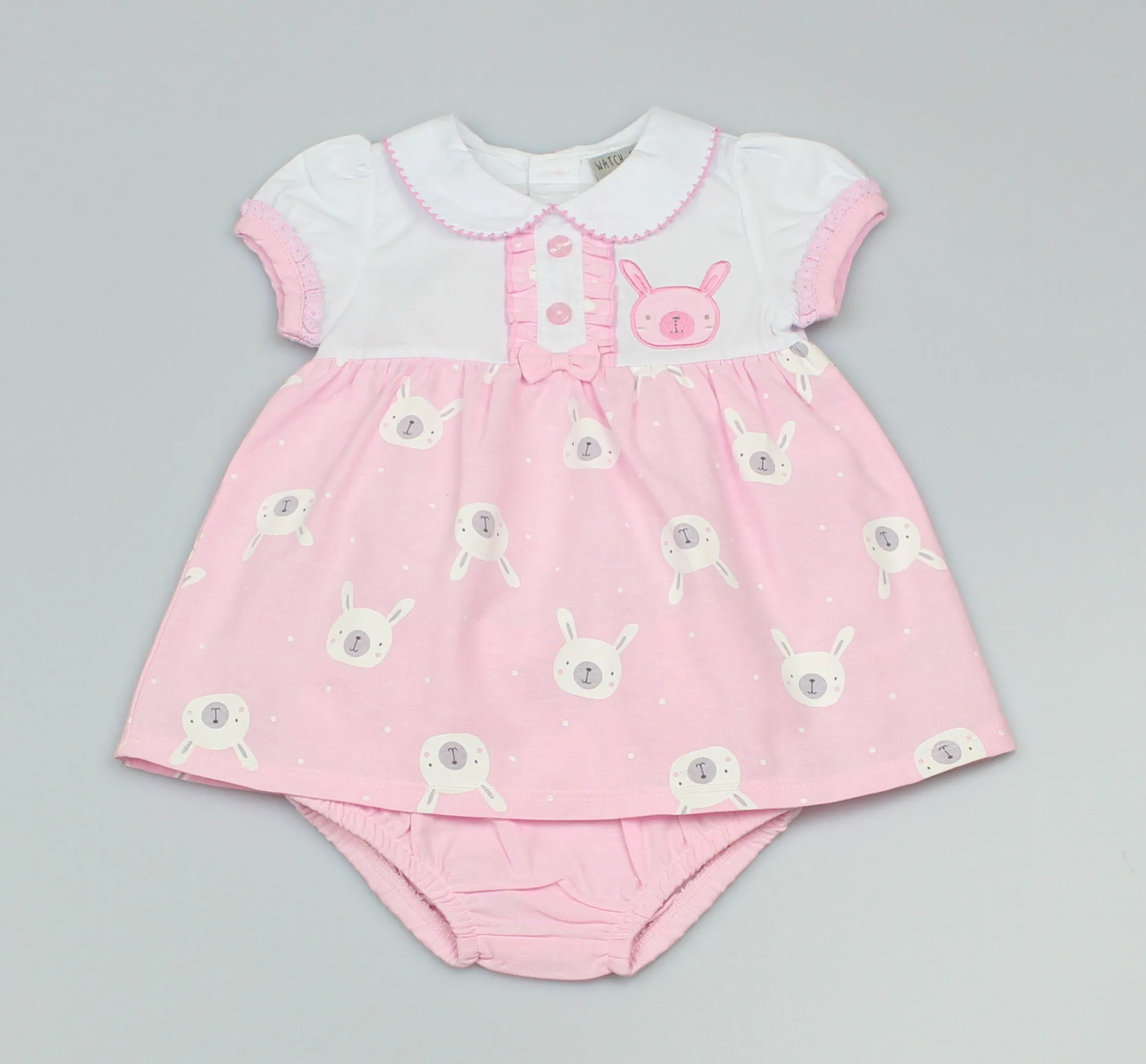 Girls Bunny Dress & Pants (0-3-9 Months)-GF1079