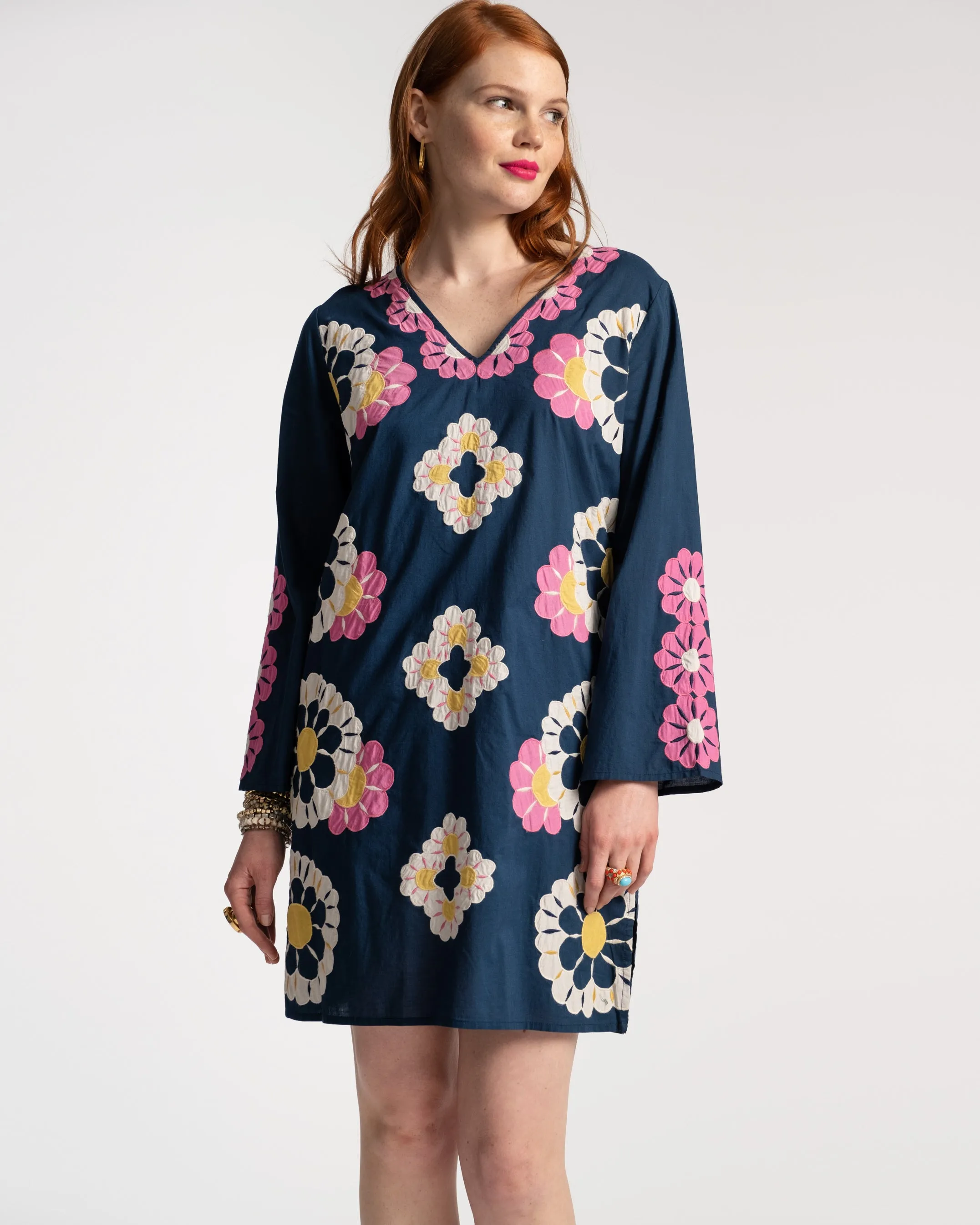 Goldie Tunic Sunrise Navy Multi