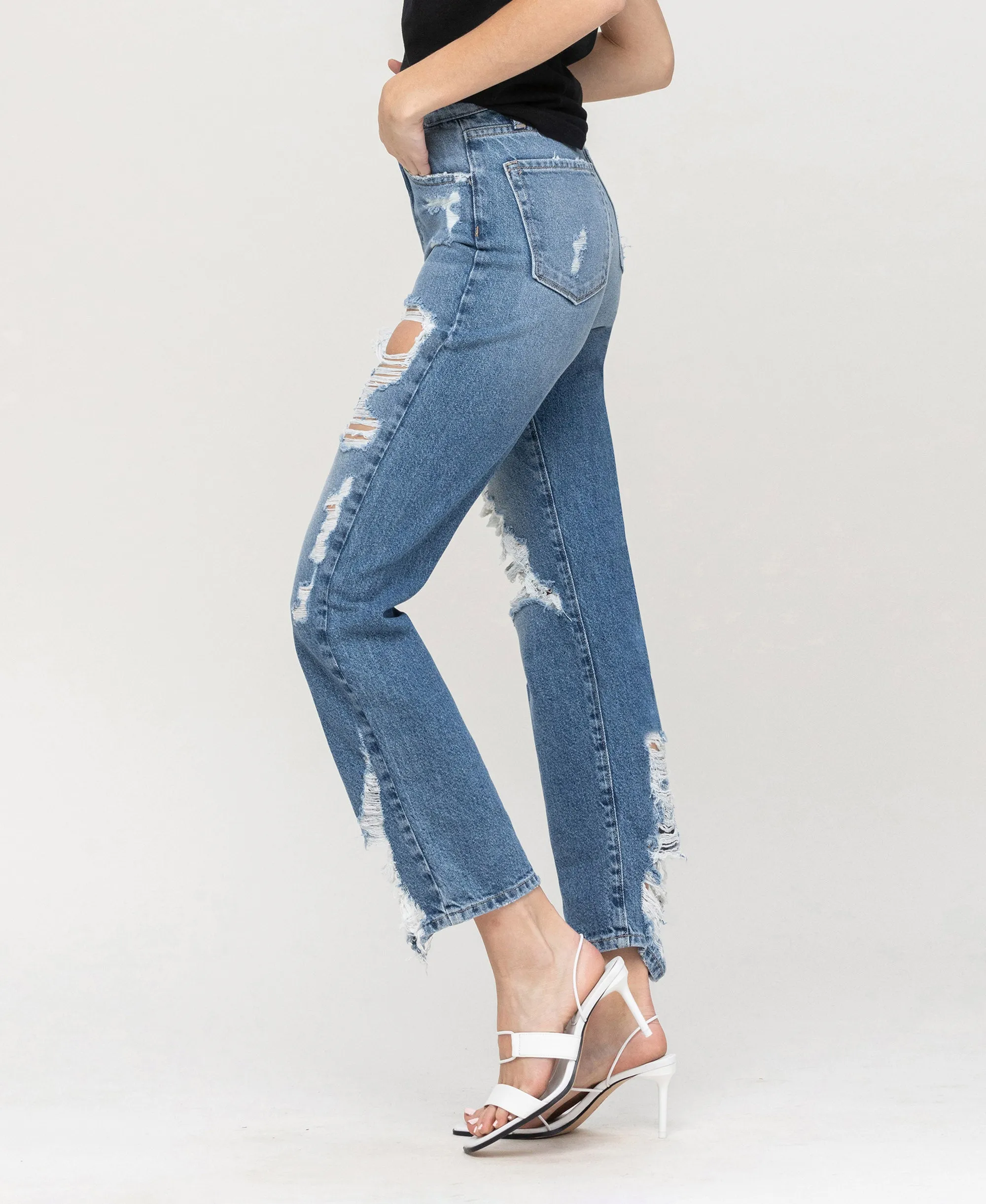 Goodbye - Super High Rise Ankle Straight Jeans