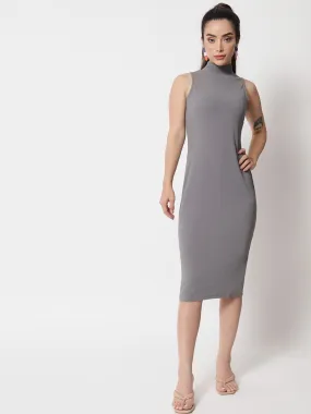 Grey Elegance Bodycon Dress