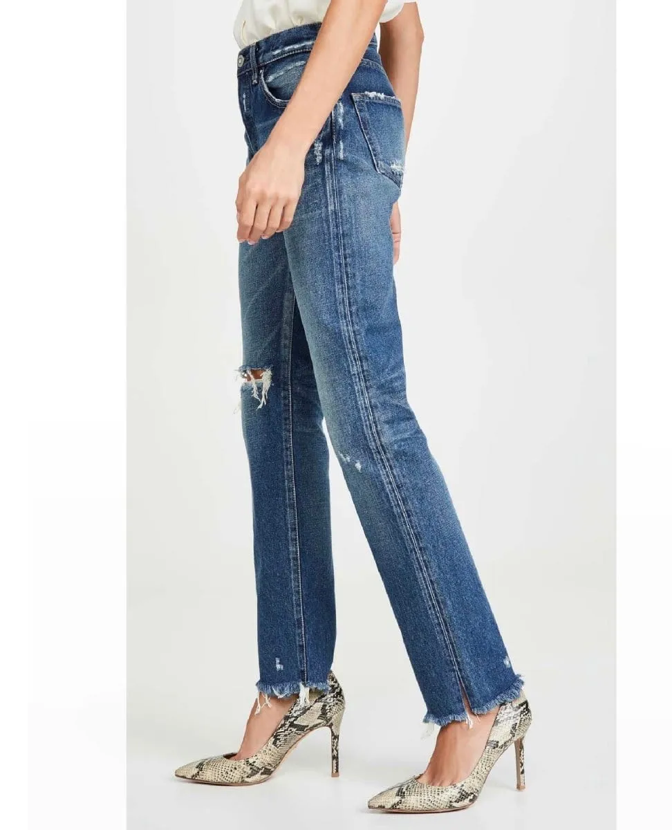 Guilford High Rise Distressed Wide Straight Jeans