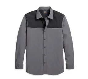 Harley-Davidson® Men's Long Sleeve Colorblock Button Shirt - 96202-21VM