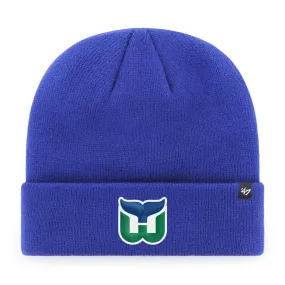 Hartford Whalers NHL 47 Brand Men's Royal Raised Cuff Knit Beanie