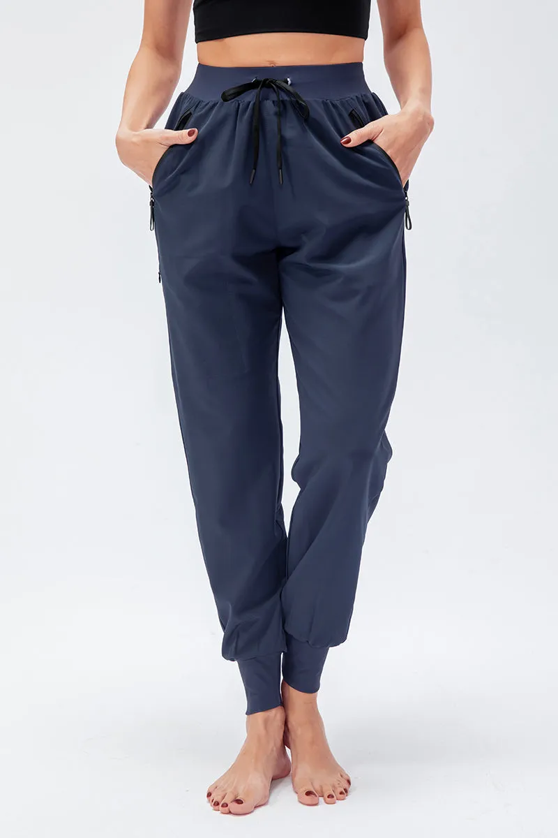 High-Waist Tapered Jogger Pant with Drawstring