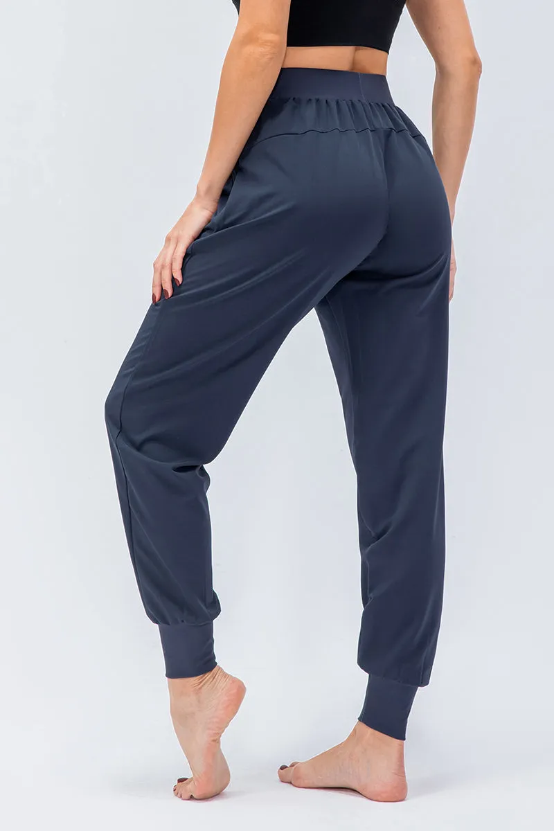 High-Waist Tapered Jogger Pant with Drawstring