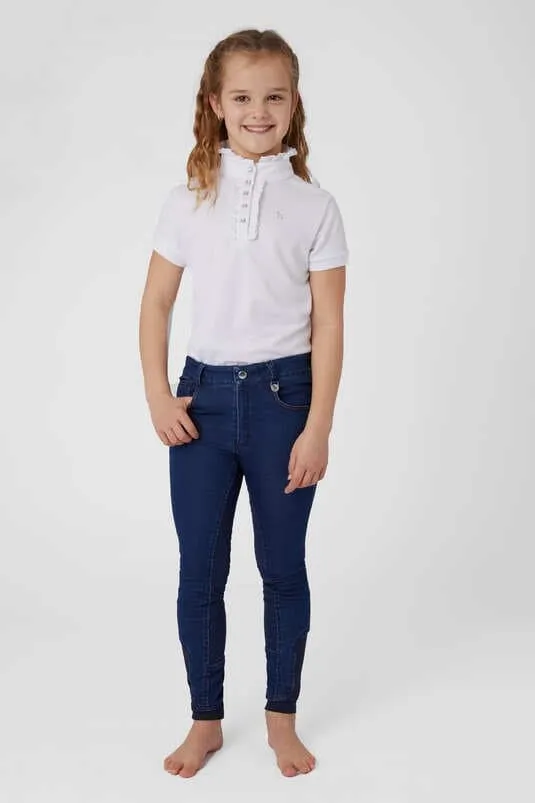 Horze Allison Kids Denim Silicone Full Seat Breeches