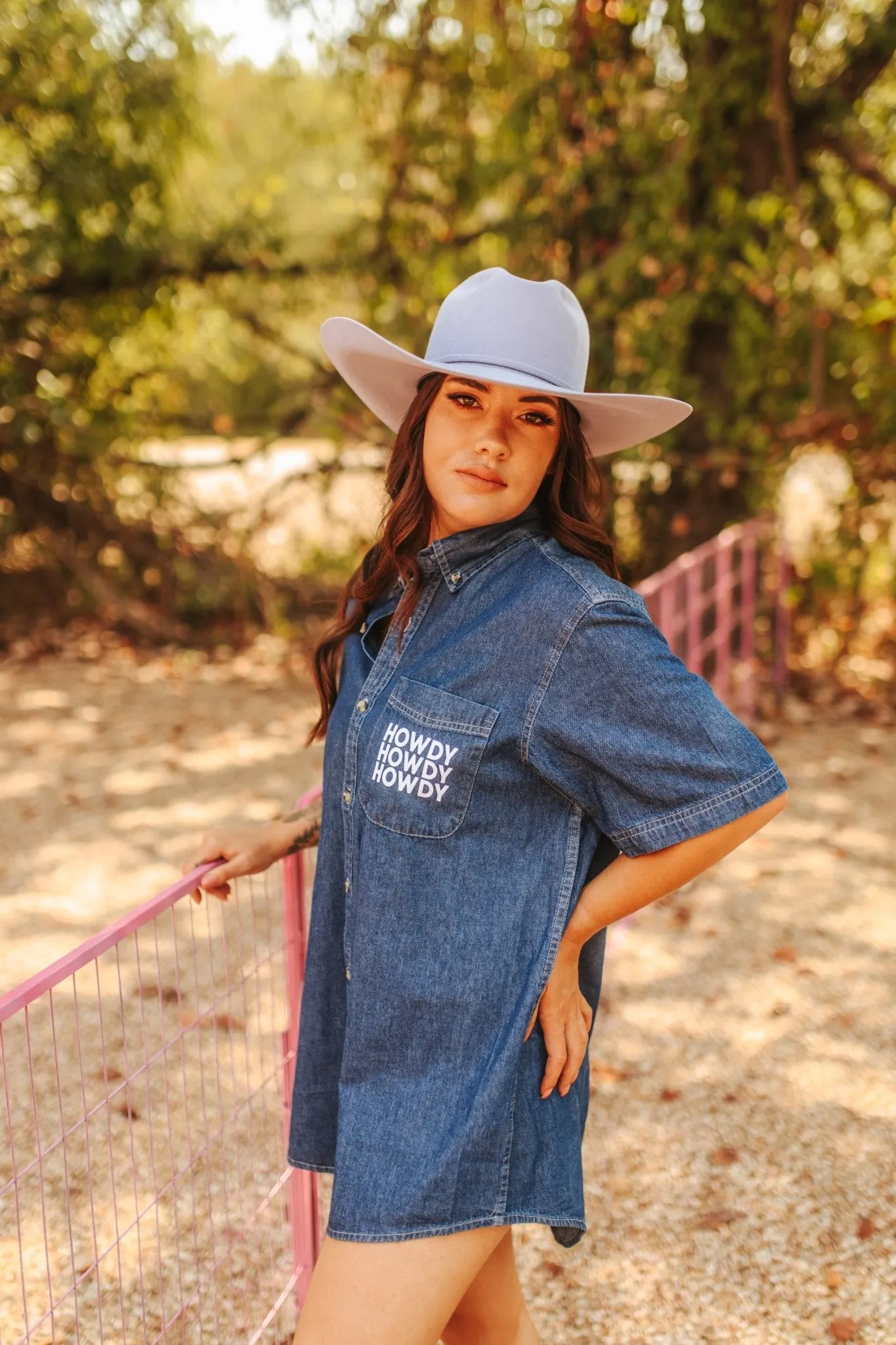 Howdy Howdy Howdy Denim Short Sleeve Shirt