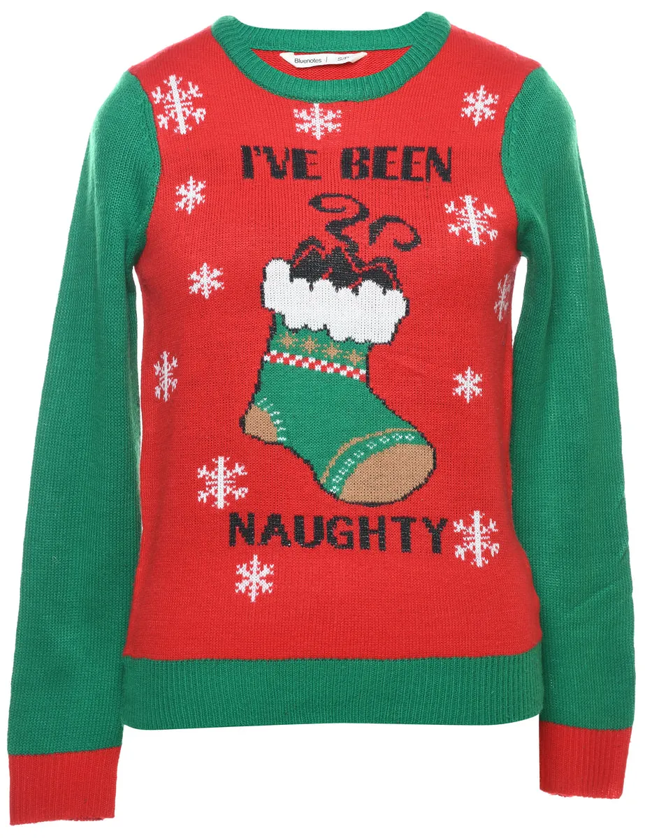 I've Been Naughty Christmas Jumper - S