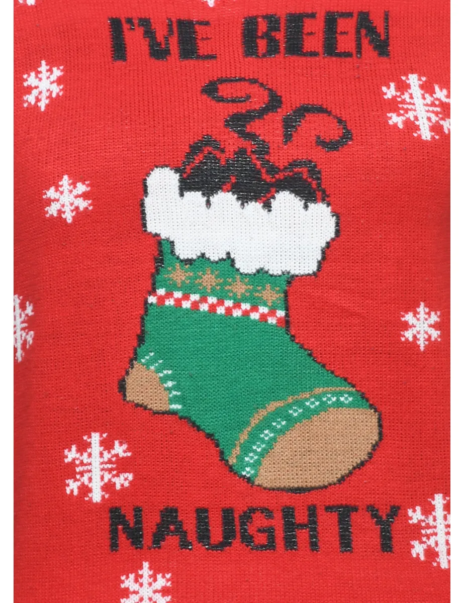 I've Been Naughty Christmas Jumper - S