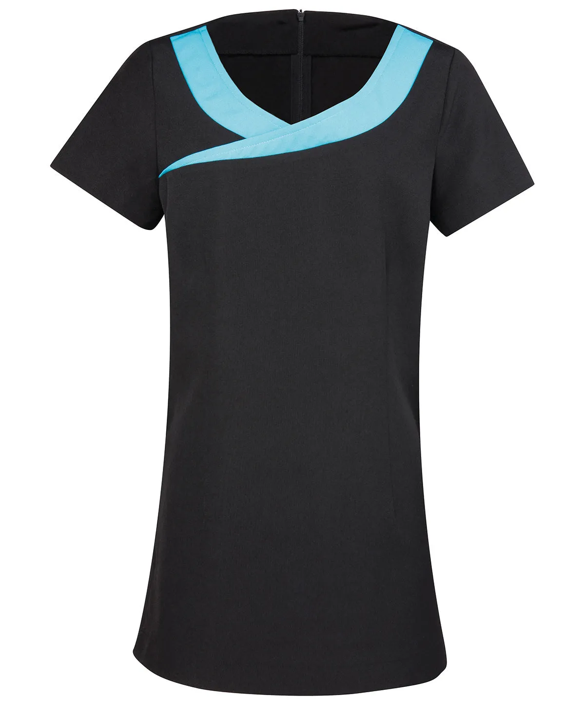 Ivy beauty and spa tunic | Black/Turquoise