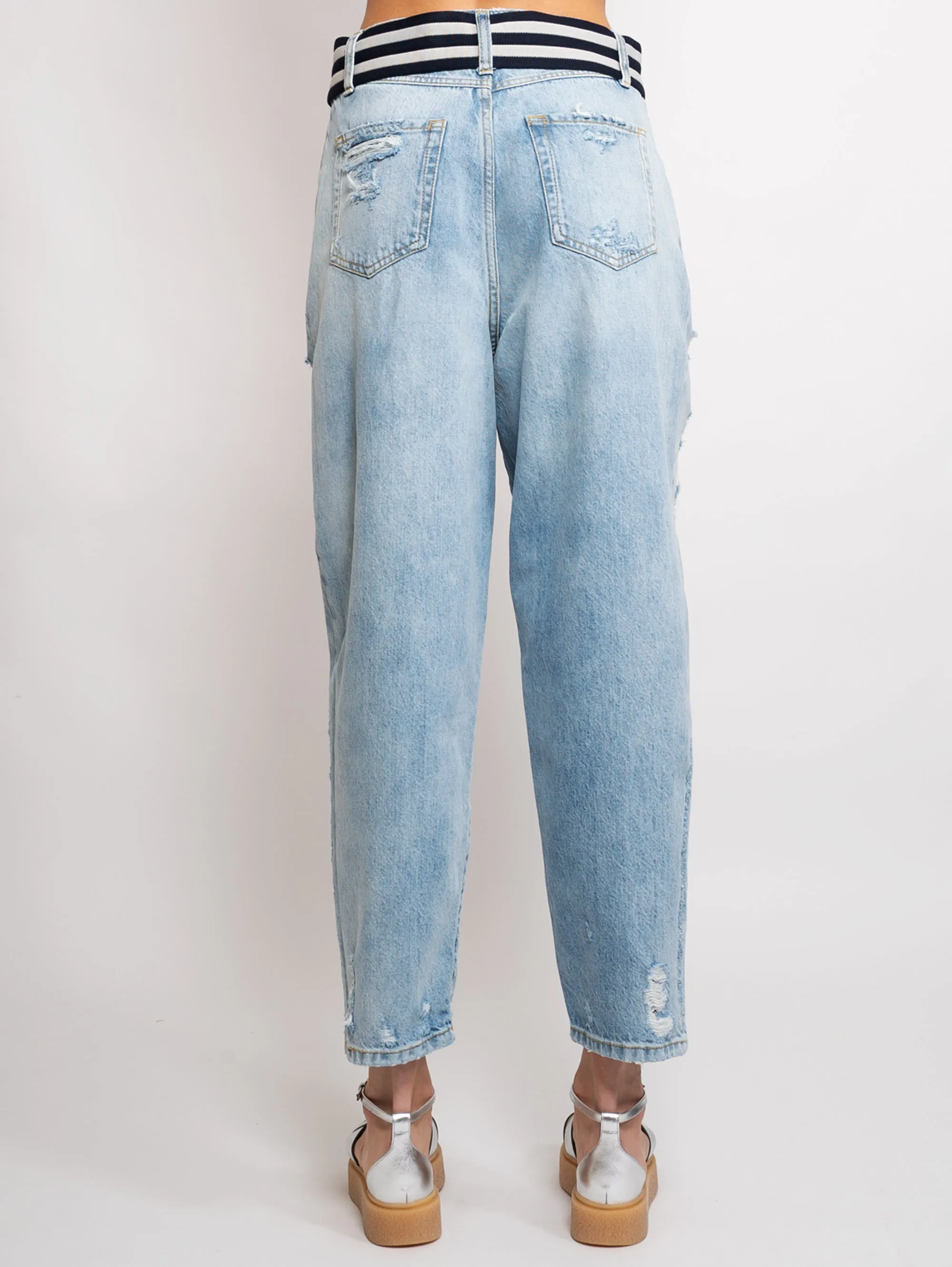 Jeans con Strappi Blu