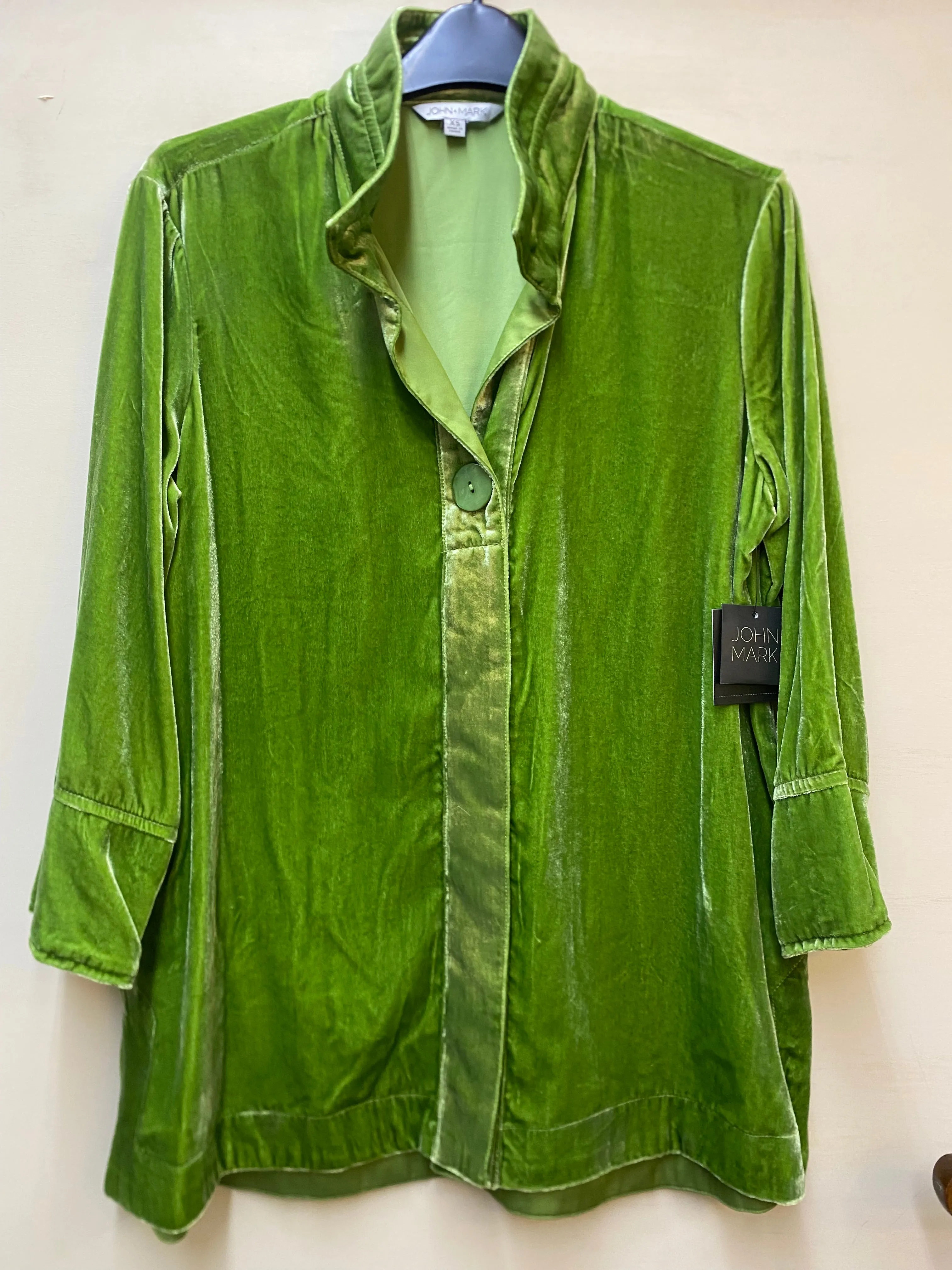 John Mark Velvet Tunic - Dark Olive