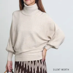 K AND M | Rib Dolman Turtleneck Sweater