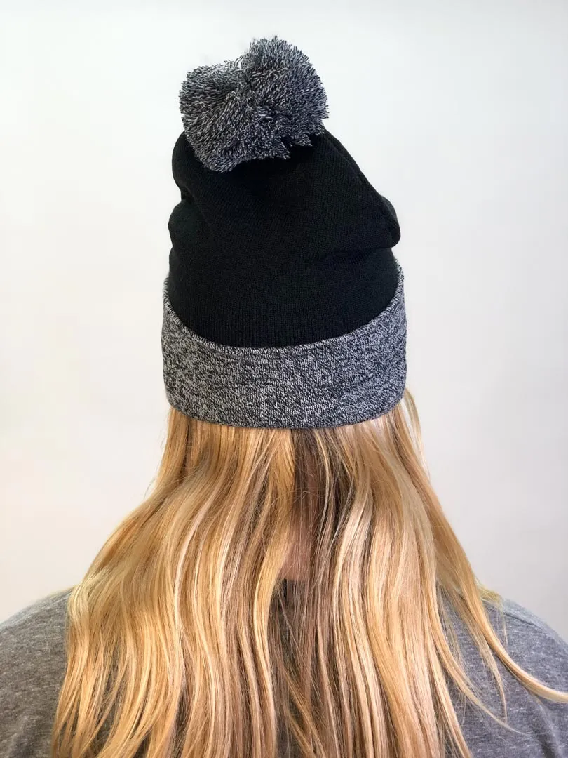 knit beanie with I am beautiful™ on inside cuff