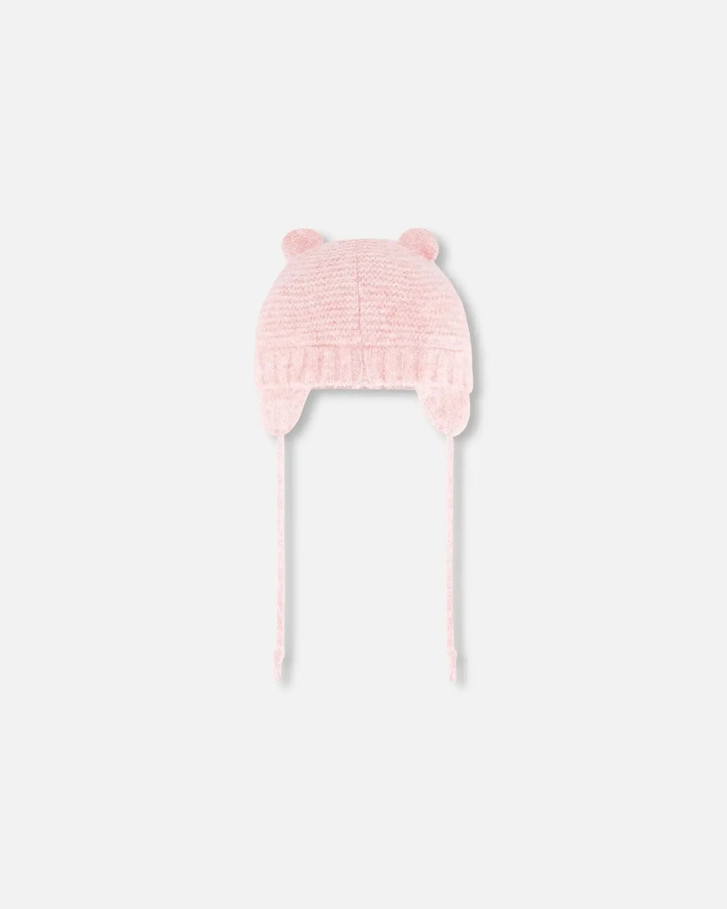 Knit Hat With Ears Pink