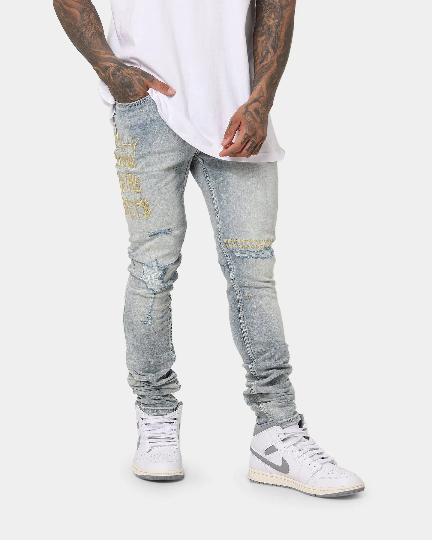 Ksubi 23 Van Winkle Mid Blue Denim Pants Denim