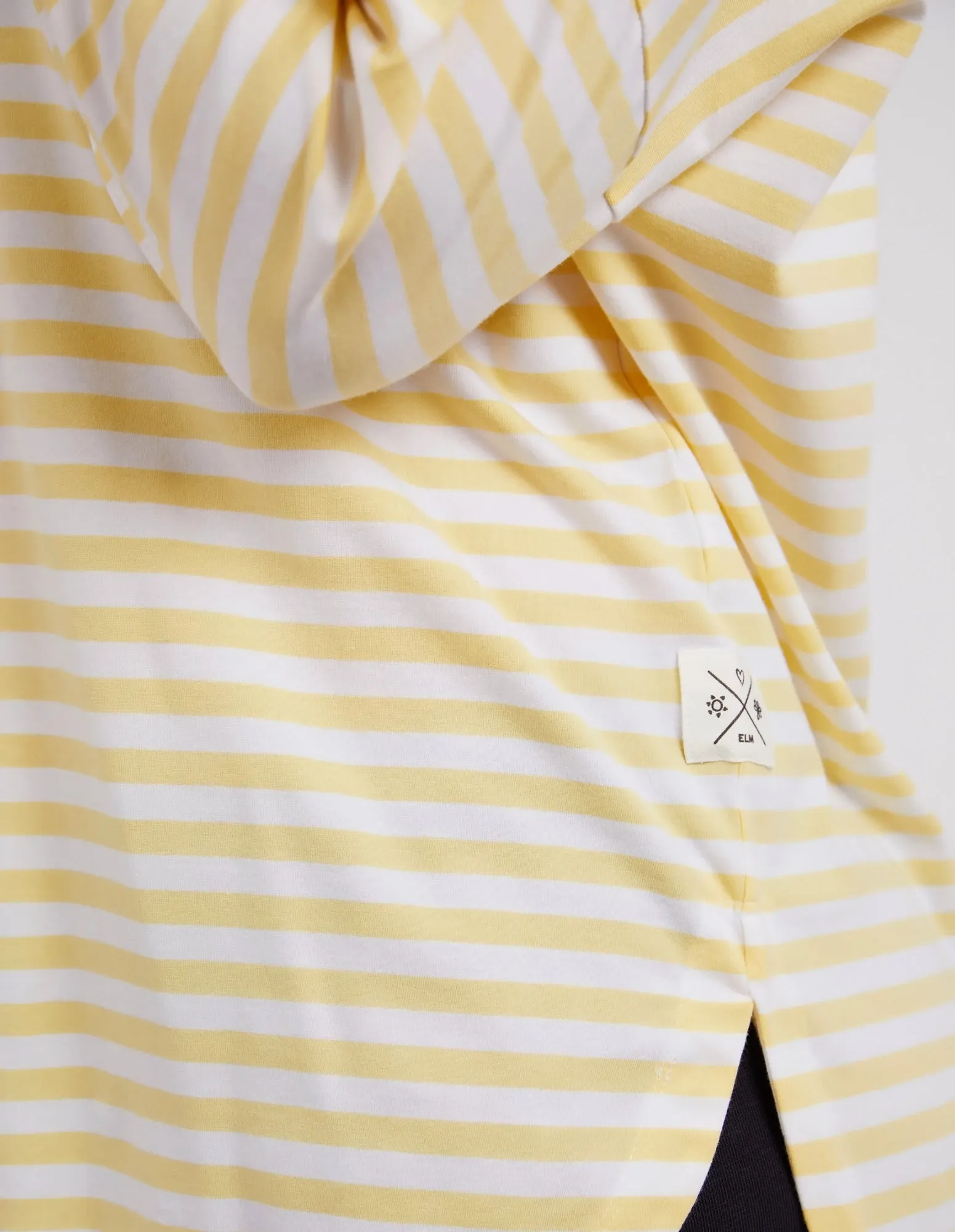 Lauren Long Sleeve Banana & White Stripe