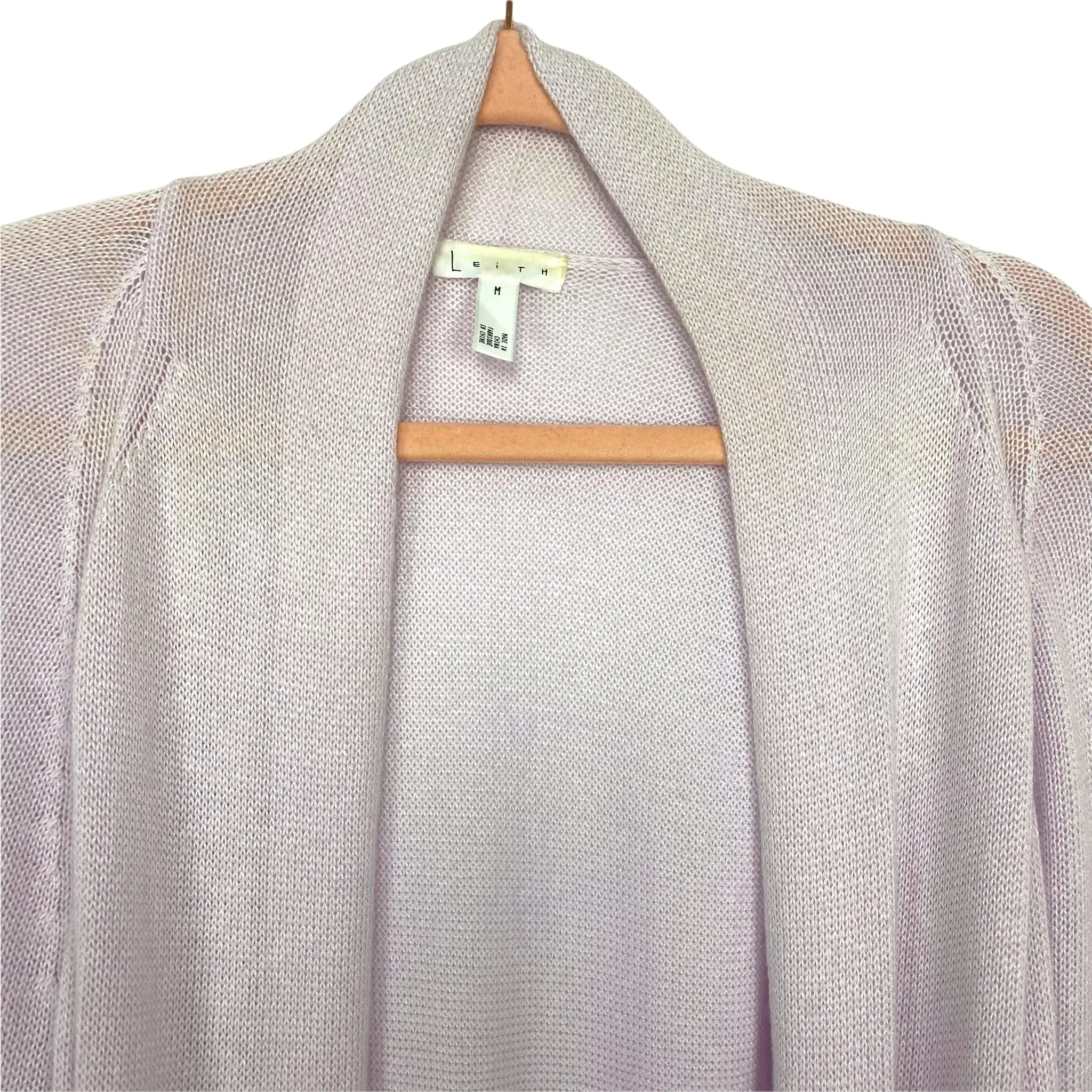 Leith Lavender Double Pockets Full Length Cardigan- SIze M (see notes)