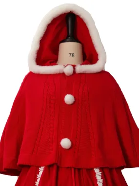 Little Riding Hood Fairy Tale Christmas Knitting Cape Cosplay