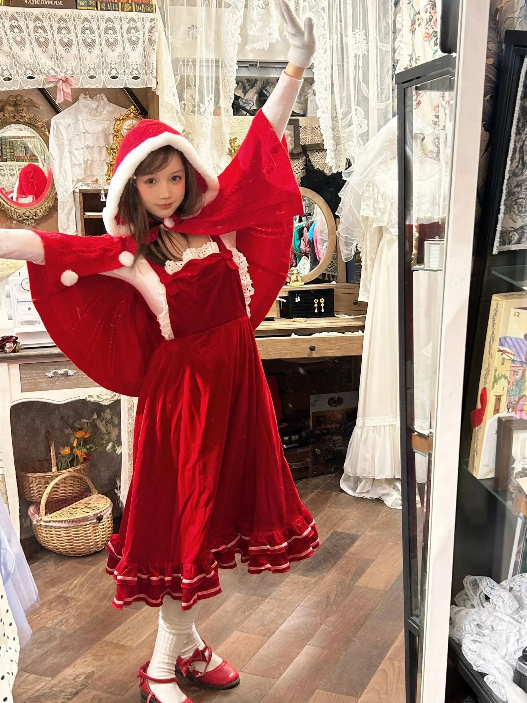 Little Riding Hood Fairy Tale Christmas Knitting Cape Cosplay