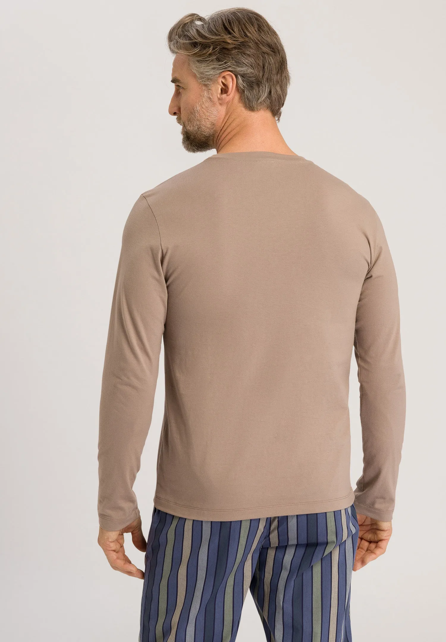 Living Shirts Cotton Crew Neck Top | Ash 75053-2829