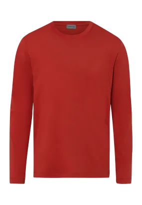 Living Shirts Cotton Crew Neck Top | Red Ochre 75053-2422