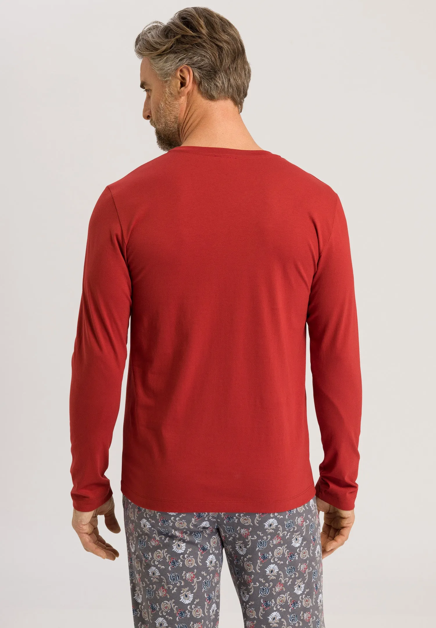 Living Shirts Cotton Crew Neck Top | Red Ochre 75053-2422