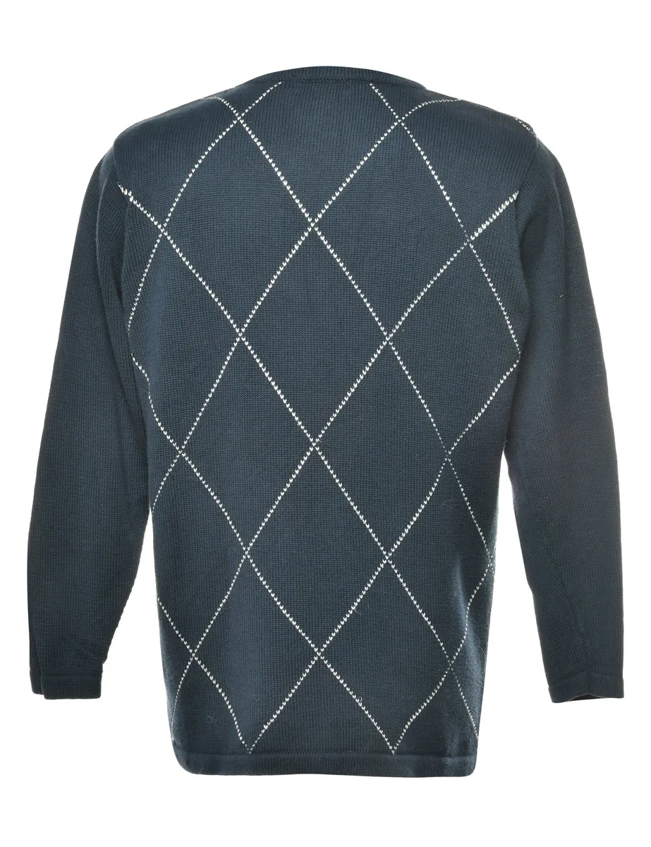 Liz Claiborne Argyle Jumper - S