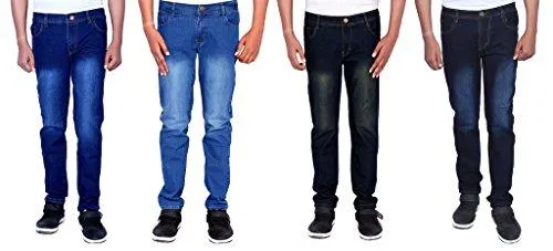 London Looks Men Slim Fit Multi Color Jeans (Combo Of 4) (Light Blue_32)