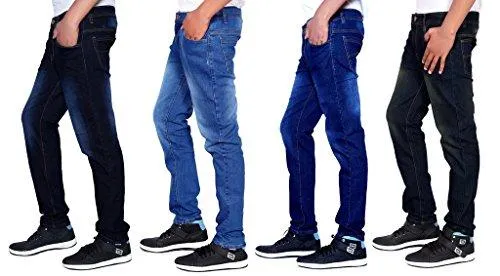 London Looks Men Slim Fit Multi Color Jeans (Combo Of 4) (Light Blue_32)