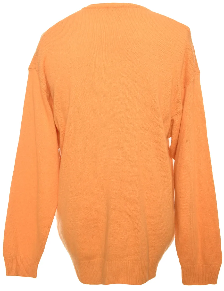 Long Sleeved Orange Jumper - M