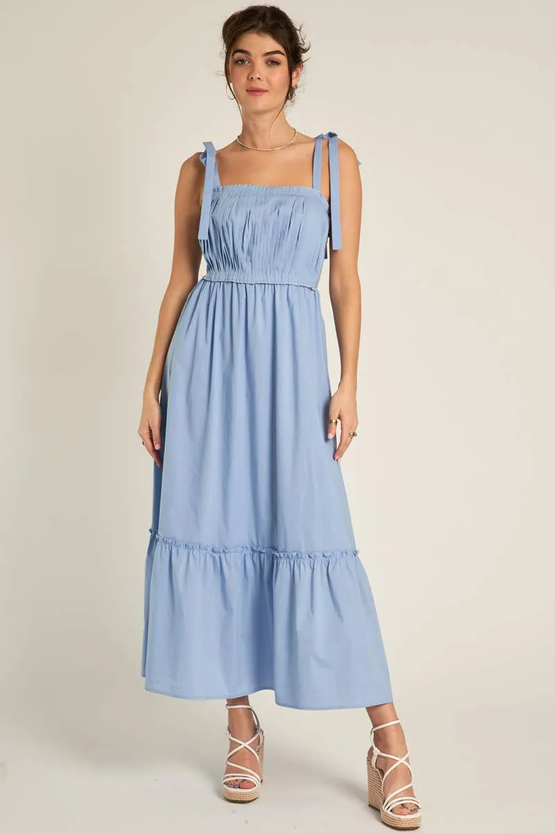 Lovely Day Blue Midi Dress