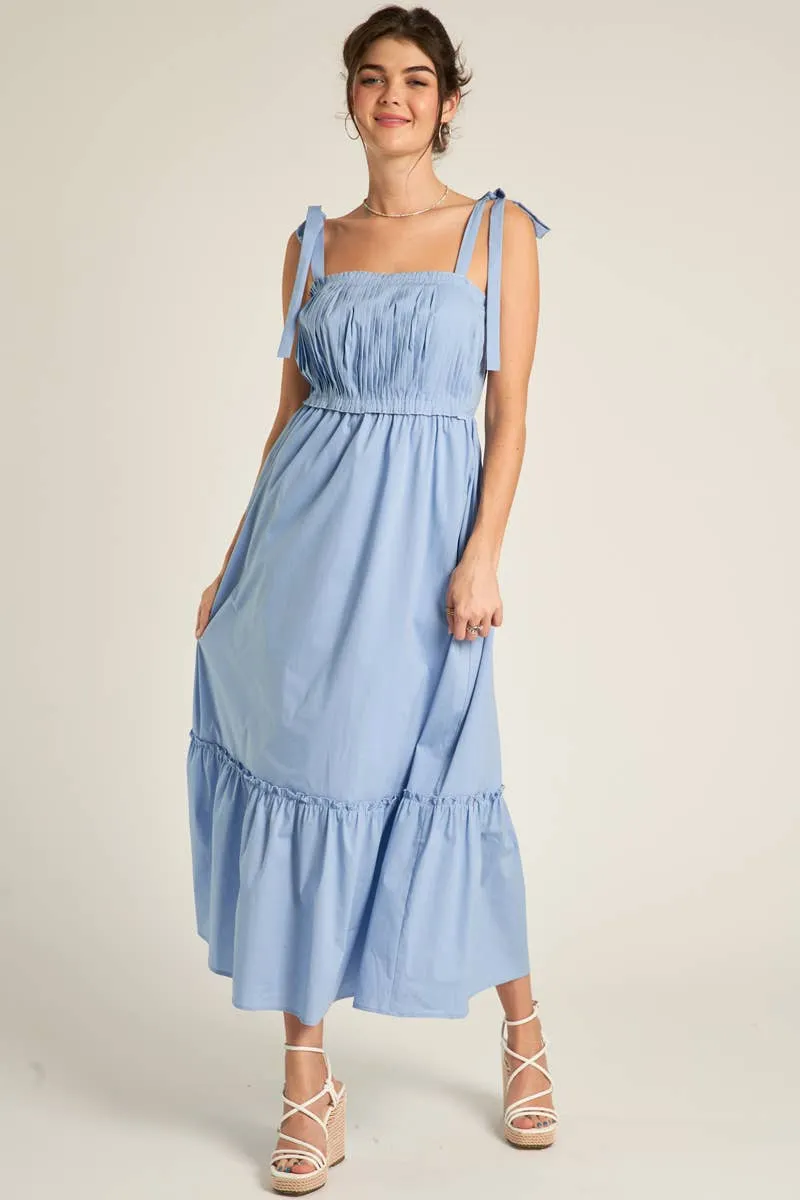 Lovely Day Blue Midi Dress