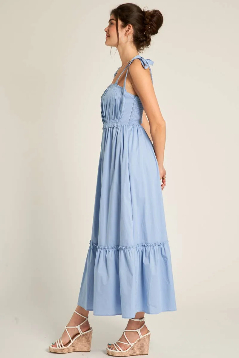 Lovely Day Blue Midi Dress