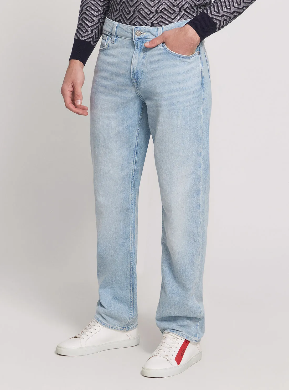 Low-Rise Angels Denim Jeans in Light Wash