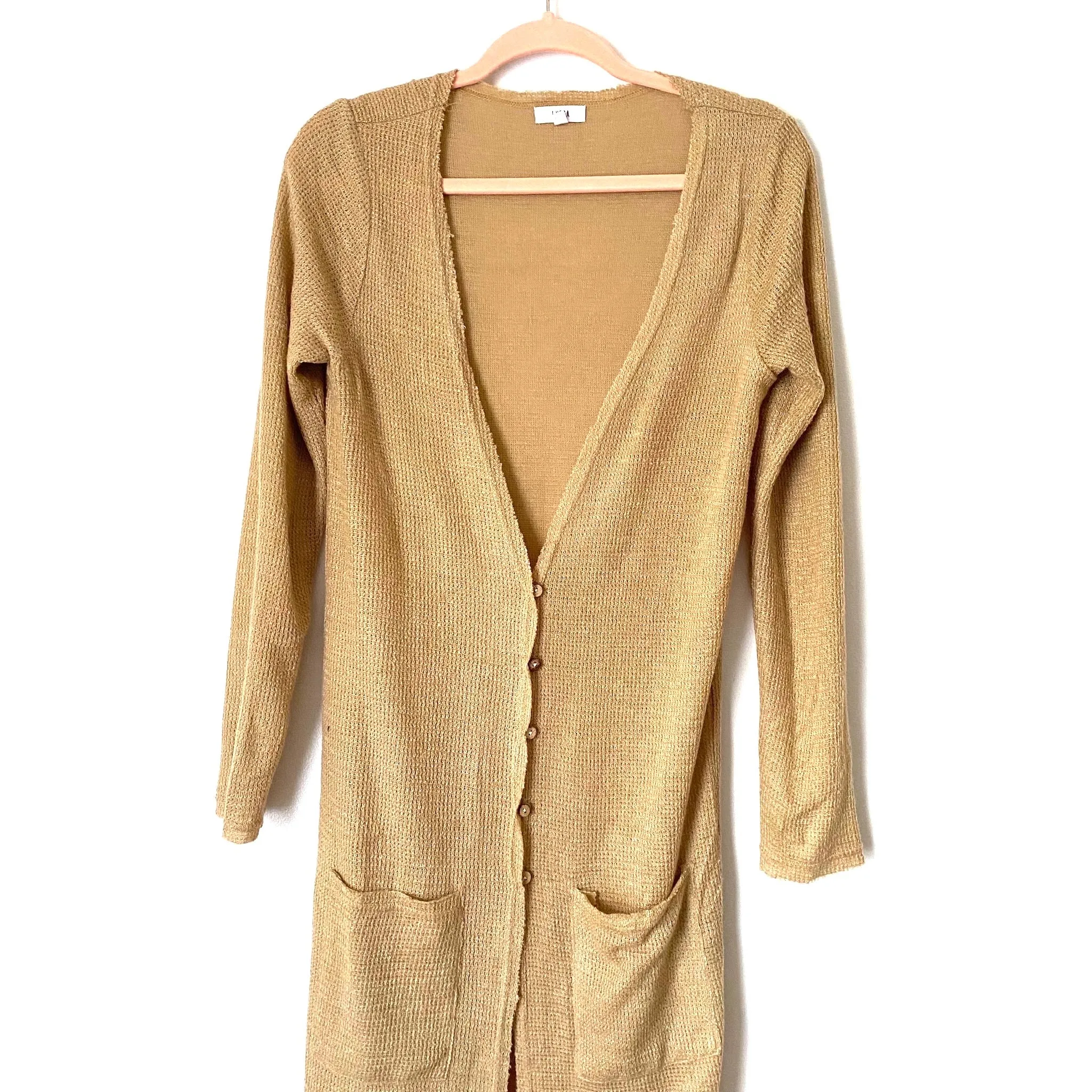 Lucca Couture Button Up Long Duster Cardigan- Size XS (Jana)